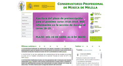 Desktop Screenshot of conservatoriodemelilla.es